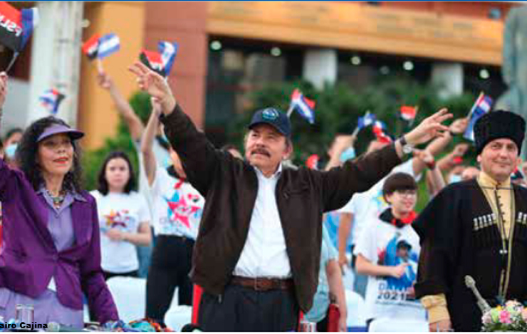 Daniel en el 42 aniversario de la Revolución Sandinista: Nicaragua de pie,firme y adelante