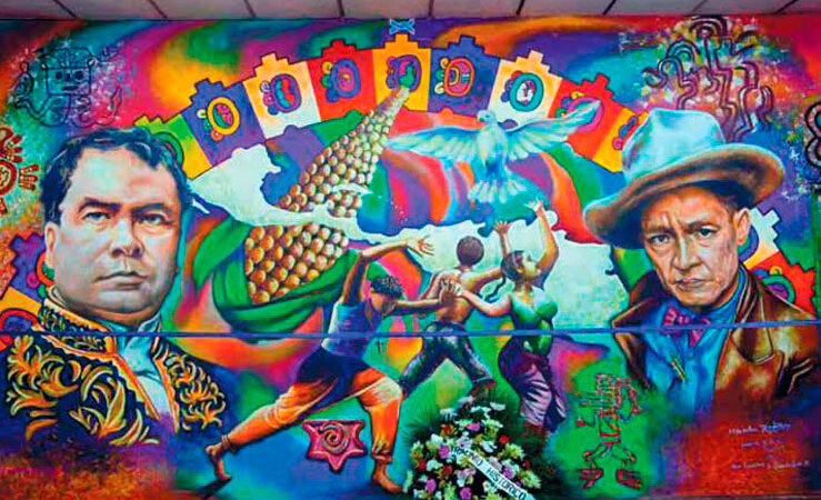 Cuadro representativo de Rubén Darío y Sandino: compatriotas indispensables