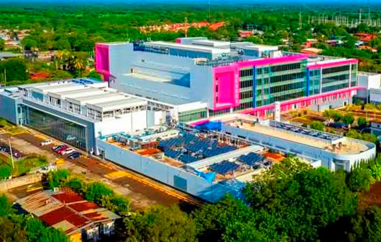 Foto aérea del Hospital Escuela Oscar Danilo Rosales en León.