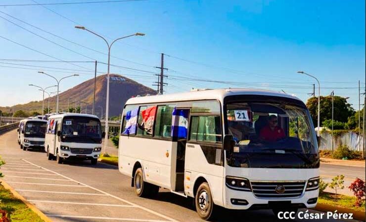 Nicaragua recibe una nueva flota de 180 buses chinos