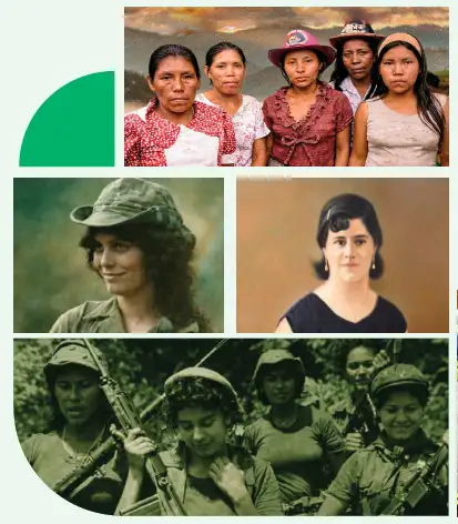 Collage de fotos de Mujeres en la historia de Nicaragua